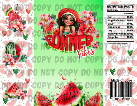 Watermelon summer vibes chip bag