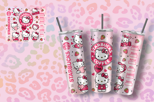 STRAWBERRY HELLO Cat 20 oz. Tumbler