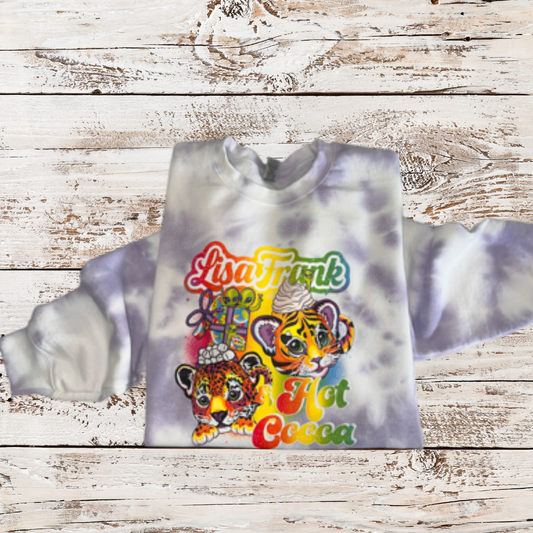 Lisa 's tyedye hot coco Crewneck